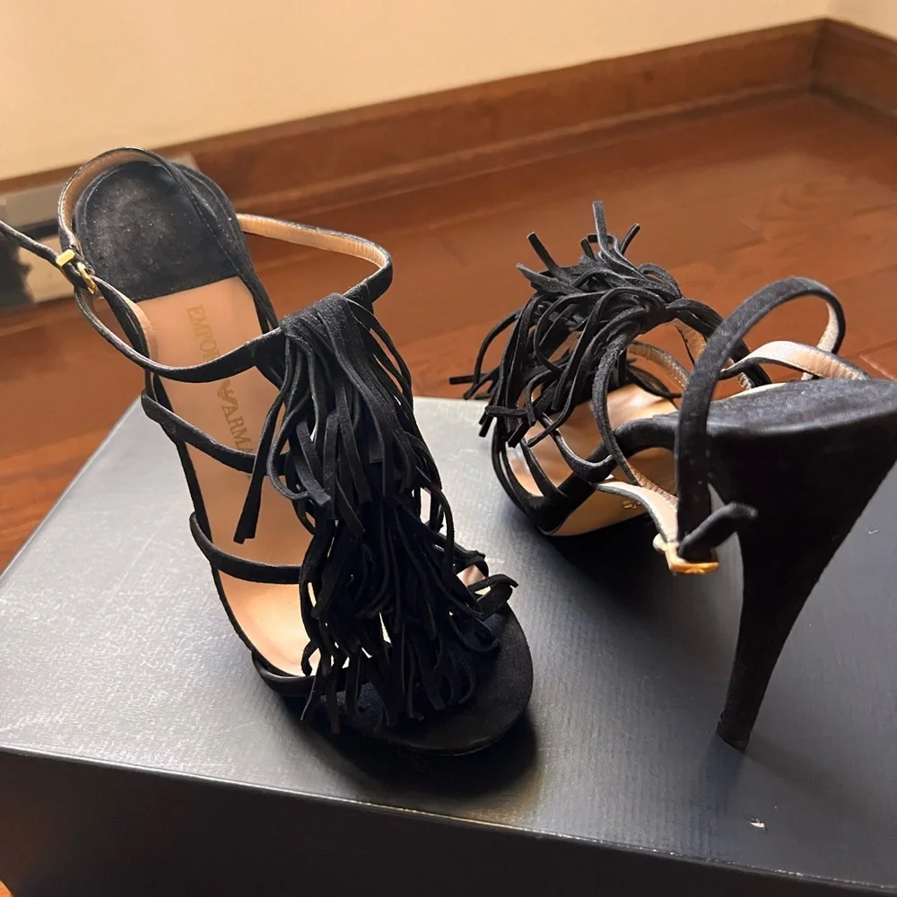 EMPORIO ARMANI   Velvet sandal, original - Picture 4 of 5